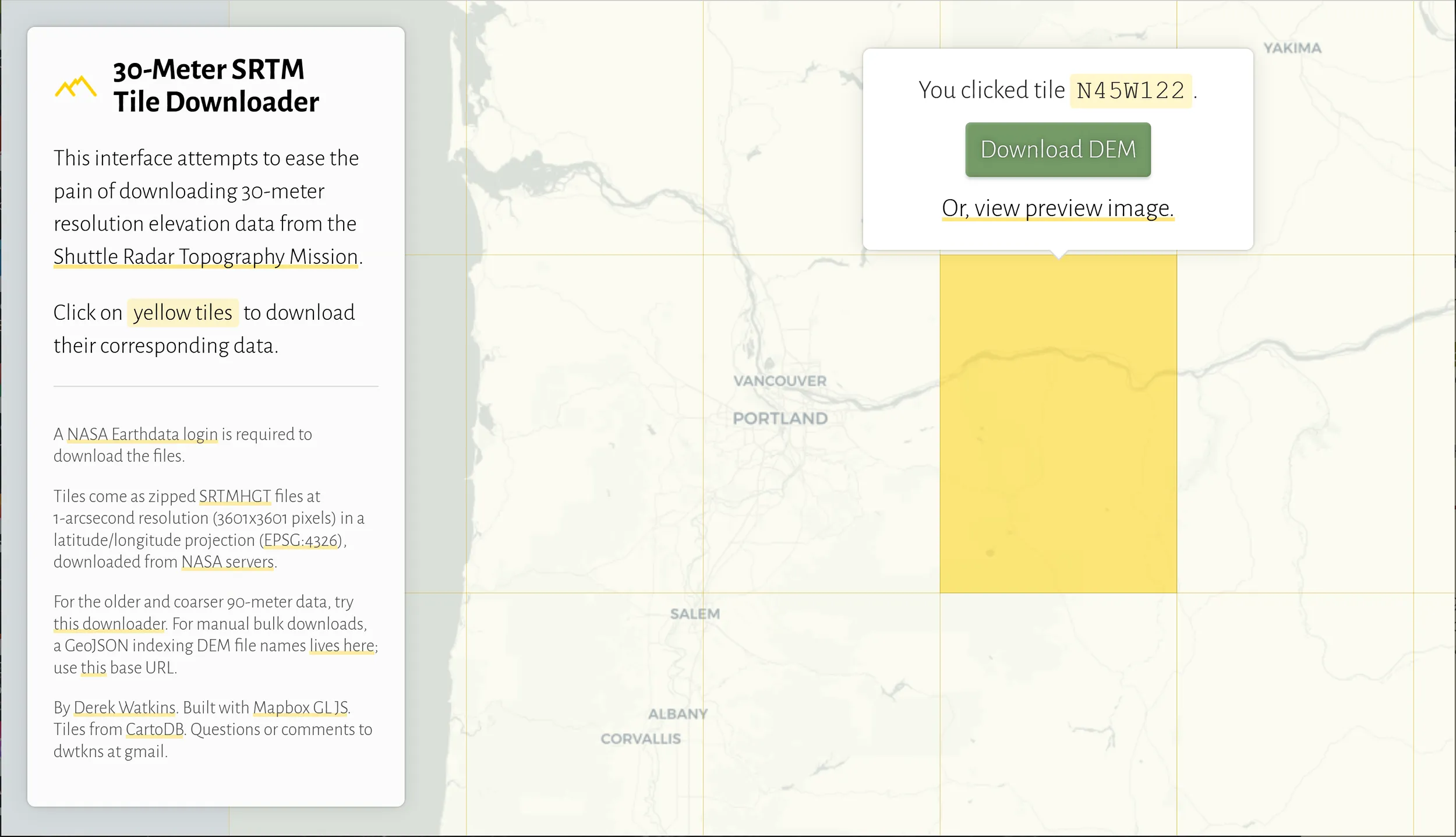 SRTM Tile Downloader