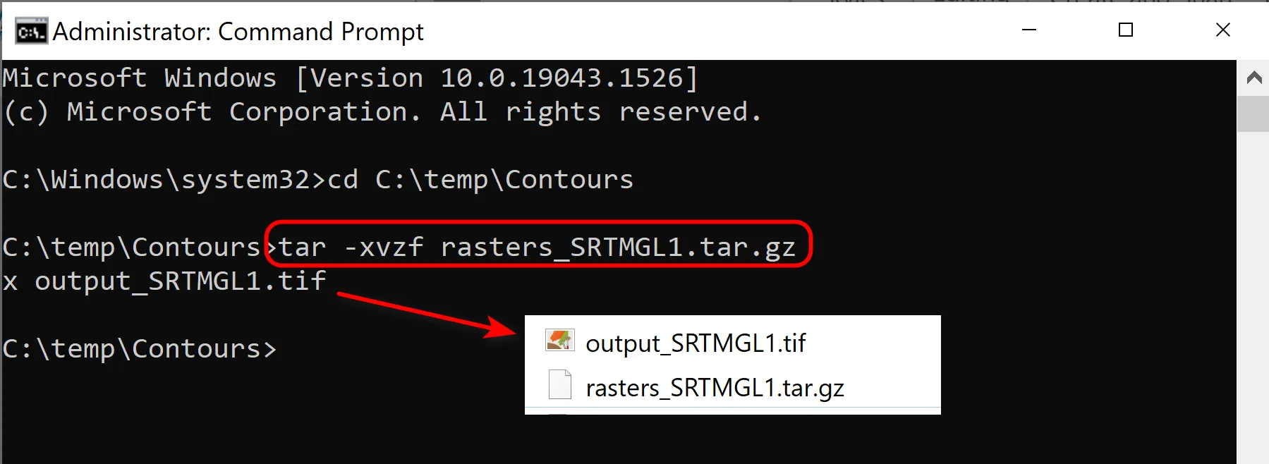 Extracting tar.gz windows 10 OS