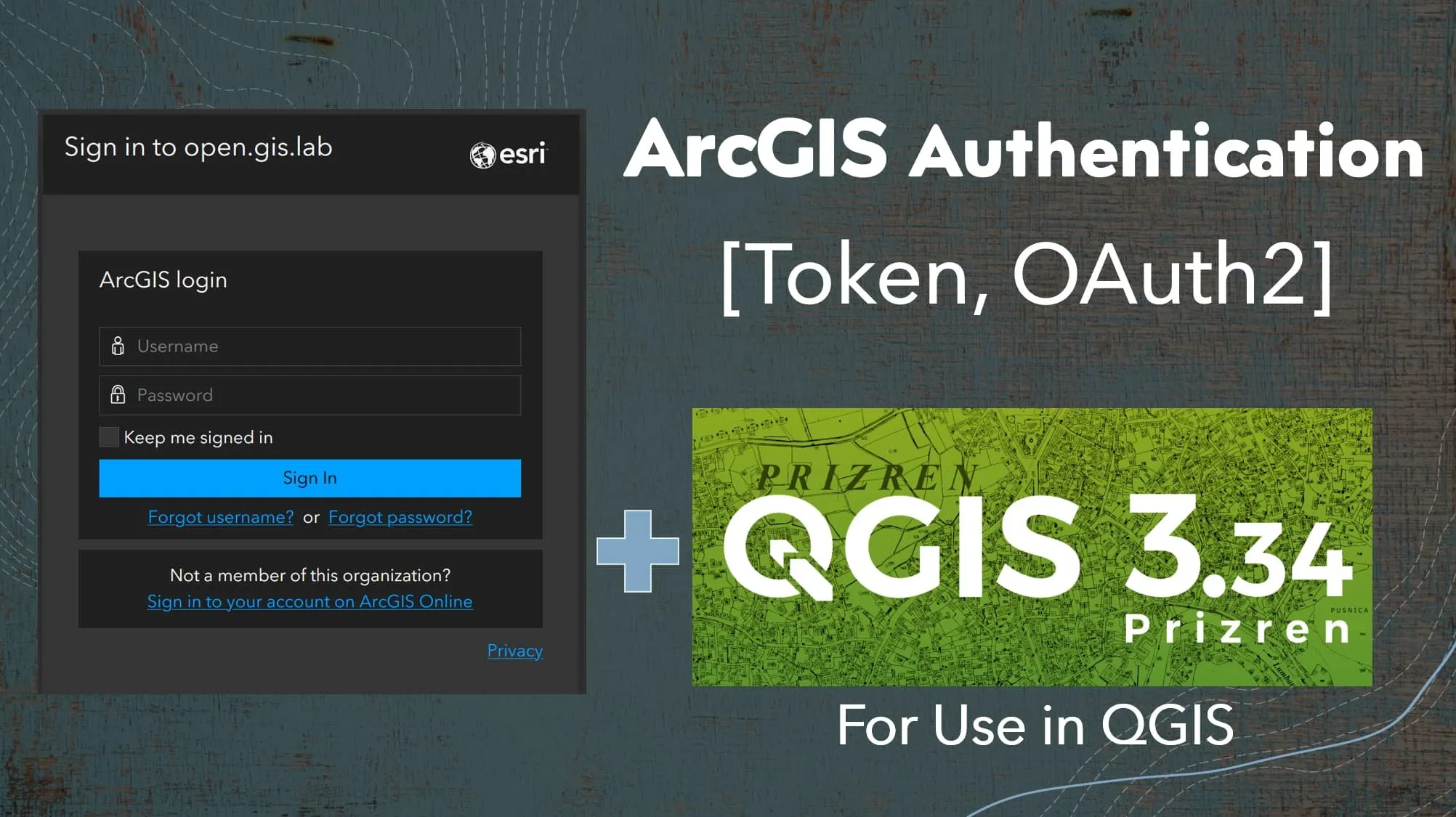 Image for blog post on AGOl authentication for use in QGIS
